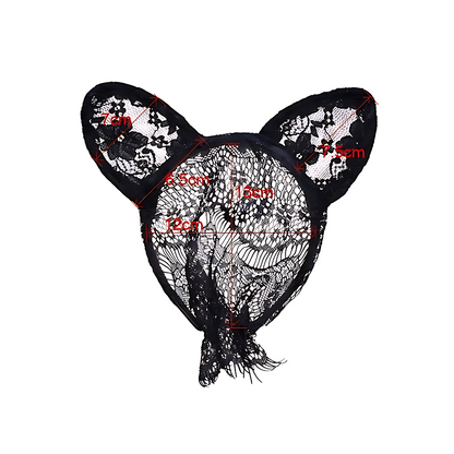 Midnight Lace Cat Veil