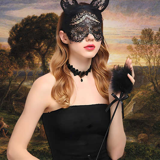 Midnight Lace Cat Veil