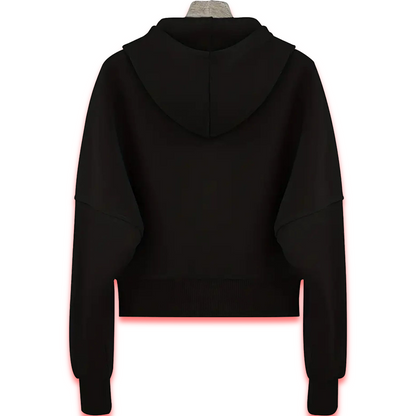Noir Luxe Zip Hoodie