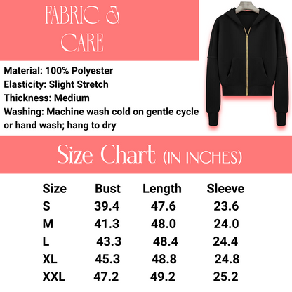 Noir Luxe Zip Hoodie